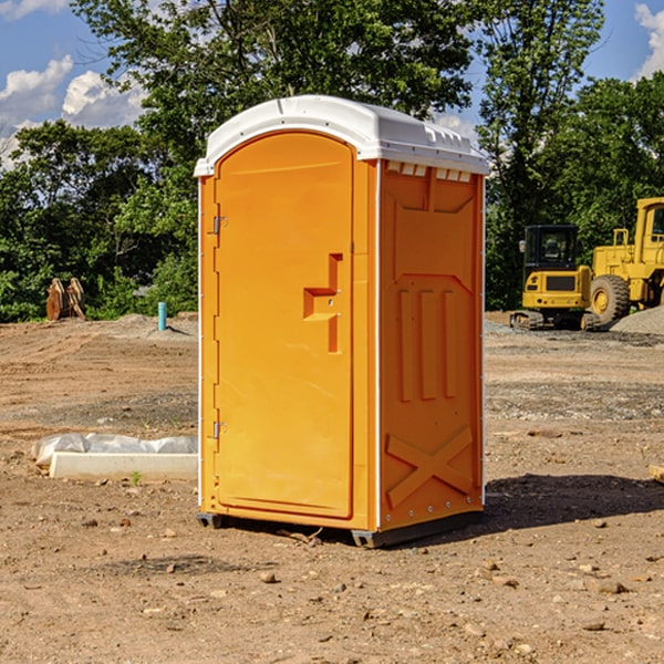 how often are the portable restrooms cleaned and serviced during a rental period in Dudley Georgia